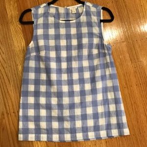 J. Crew check print gingham tank top